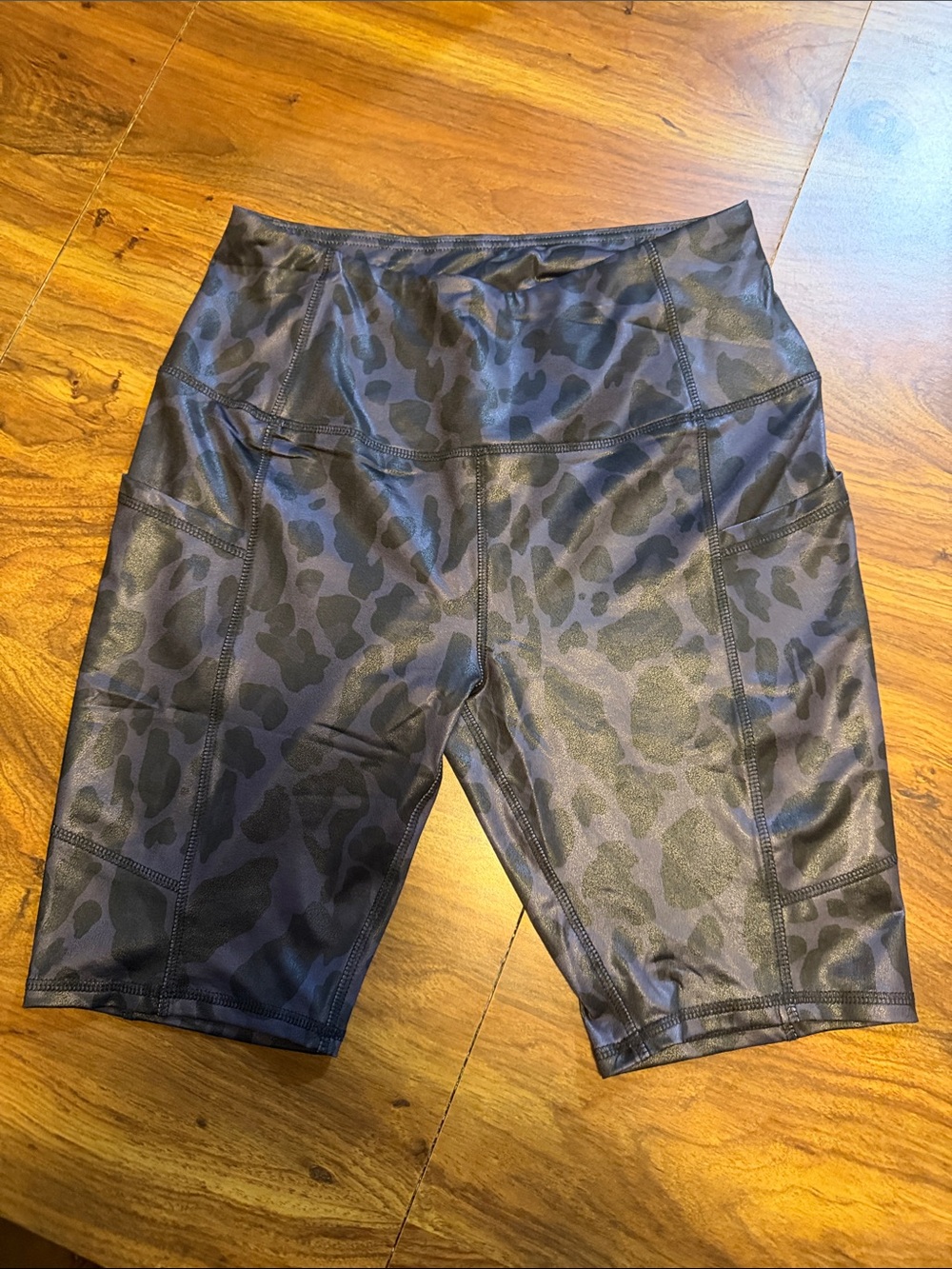 Promesa Black Camo High-Rise Bike Shorts